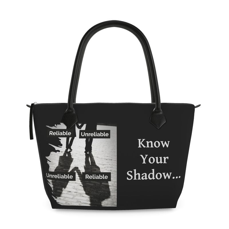 Know Your Shadow Zip Top Handbag