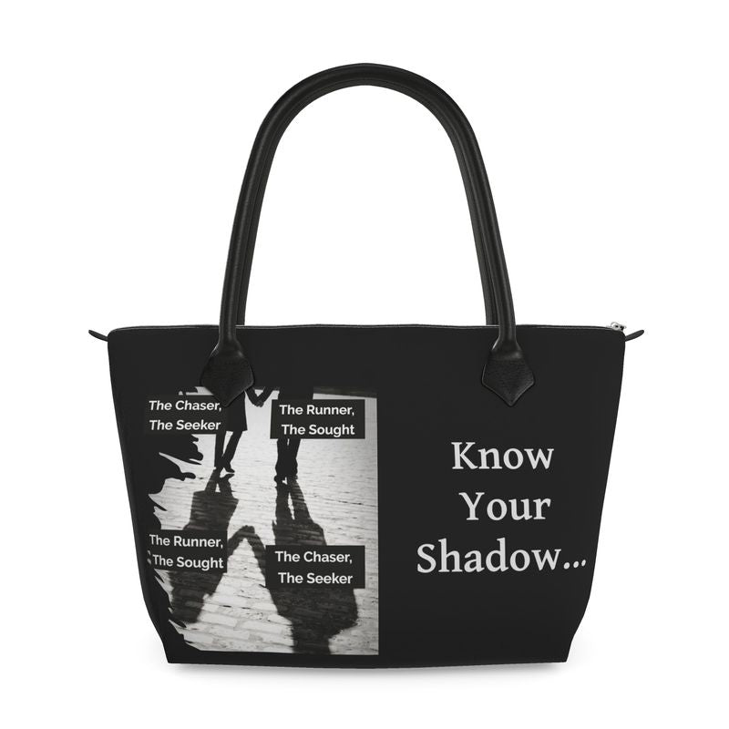 Know Your Shadow Zip Top Handbag