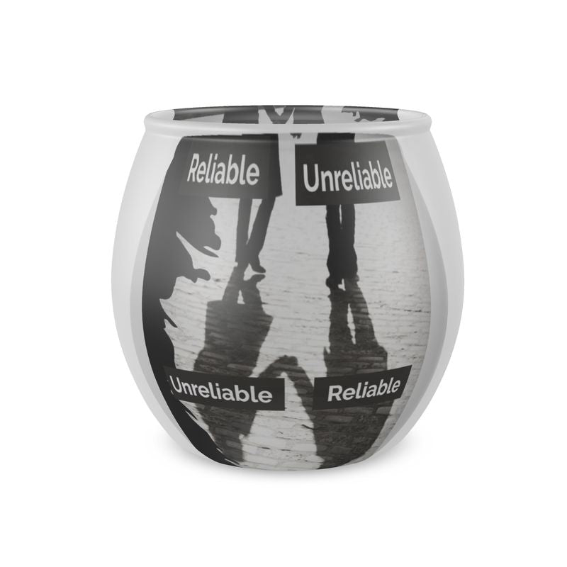 Know Your Shadow Glass Tealight Candle Holder