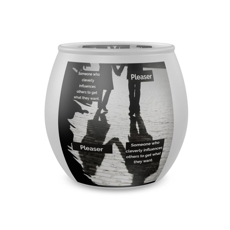Know Your Shadow Glass Tealight Candle Holder