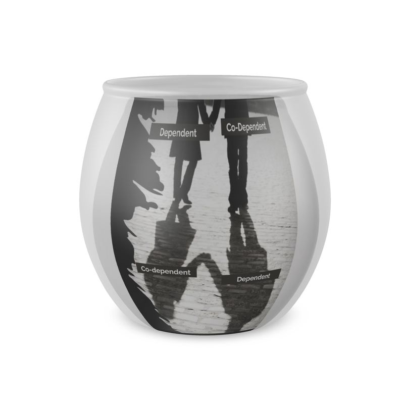 Know Your Shadow Glass Tealight Candle Holder