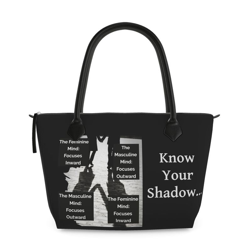 Know Your Shadow Zip Top Handbag