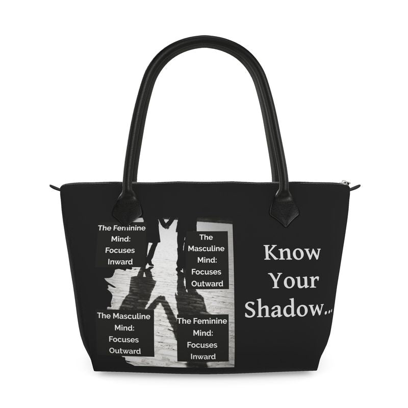 Know Your Shadow Zip Top Handbag