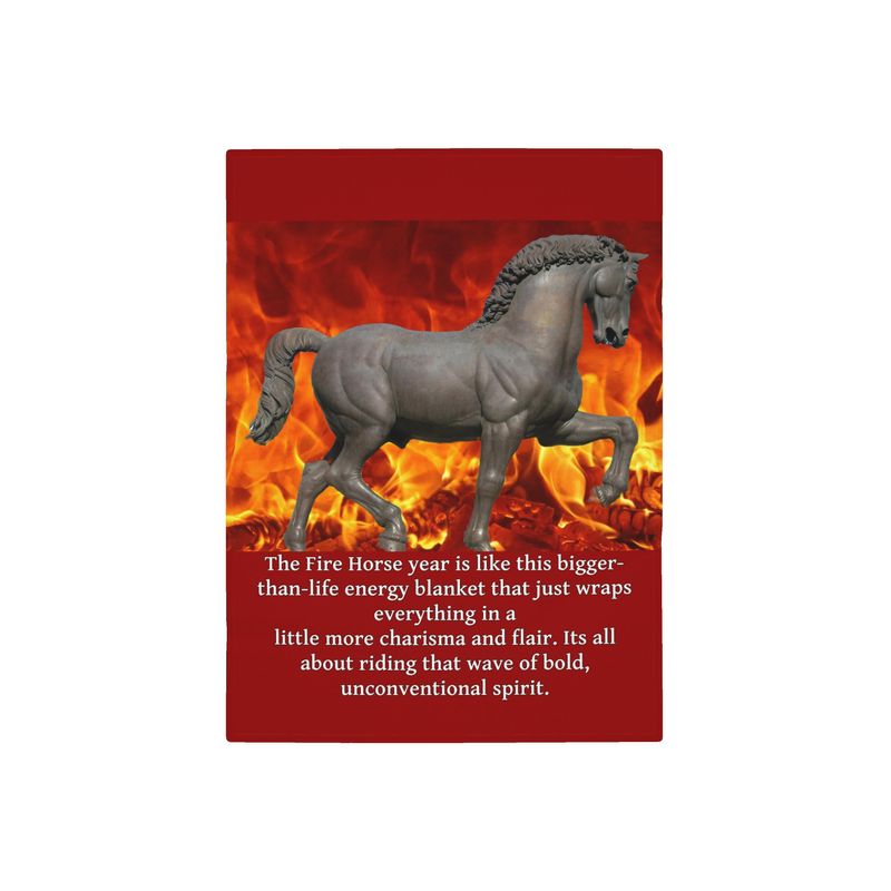 The Charismatic Fire Horse Blanket